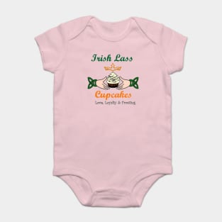 Irish Lass Cupcakes Merch- Full Logo Baby Bodysuit